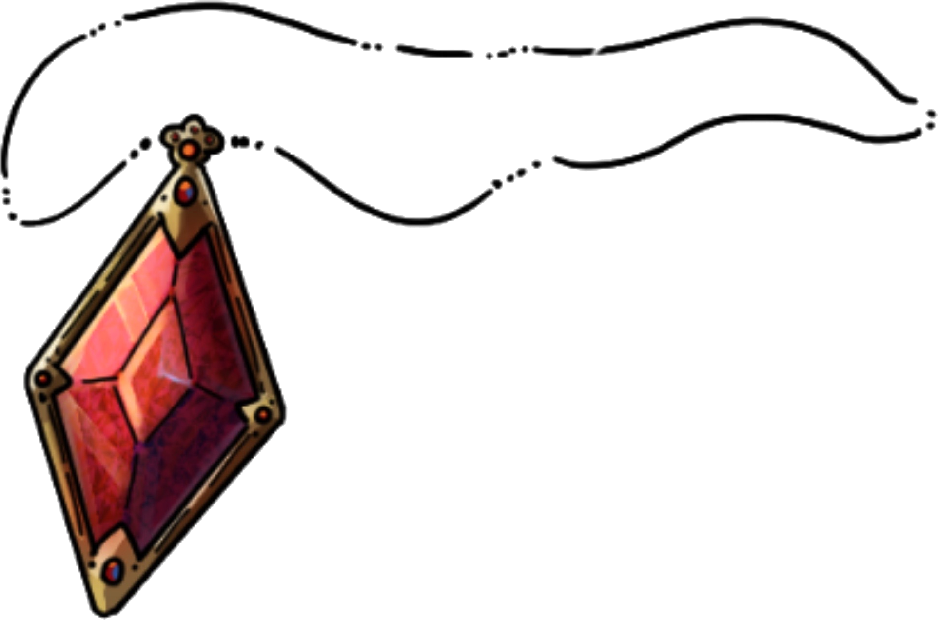 Red gem amulet